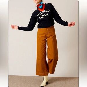 Clare V Black Crew Neck Sweater